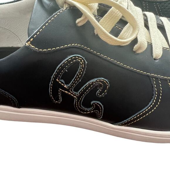 Robert Graham Barrelman Leather Sneakers In Navy Blue Size 11 - Picture 7 of 13